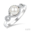 Pearl & Petite Diamond Fashion Ring