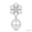 Floral Pearl & Diamond Fashion Earrings
