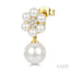 Floral Pearl & Diamond Fashion Earrings