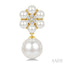 Floral Pearl & Diamond Fashion Earrings