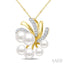 Blossom Pearl & Diamond Fashion Pendant