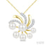 Blossom Pearl & Diamond Fashion Pendant