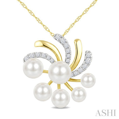 Blossom Pearl & Diamond Fashion Pendant