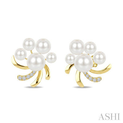 Blossom Pearl & Diamond Fashion Earrings
