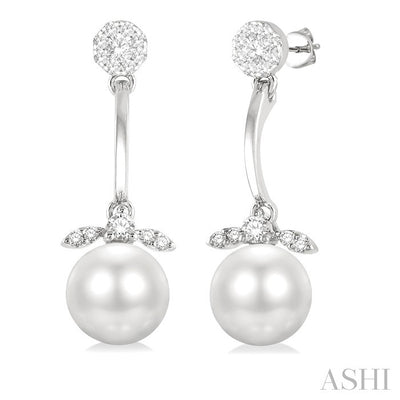 Pearl & Lovebright Diamond Fashion Earrings