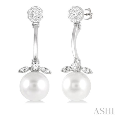 Pearl & Lovebright Diamond Fashion Earrings