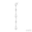 Pearl & Diamond Station Long Chain Earrings