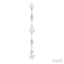 Pearl & Diamond Station Long Chain Earrings
