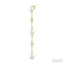 Pearl & Diamond Station Long Chain Earrings