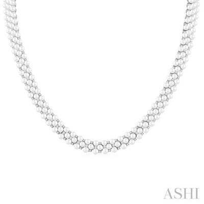 Pearl & Diamond Fashion Necklace