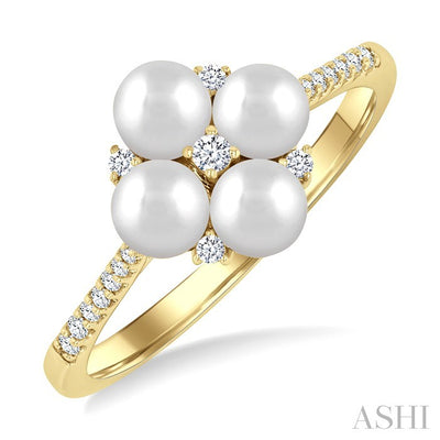 Pearl & Diamond Fashion Ring