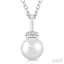 Pearl & Petite Diamond Fashion Pendant
