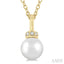 Pearl & Petite Diamond Fashion Pendant