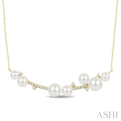 Pearl & Diamond Fashion Necklace