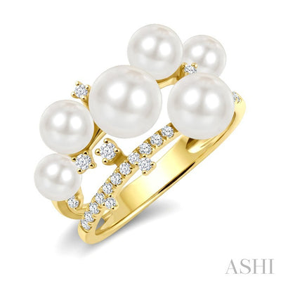 Pearl & Diamond Fashion Ring
