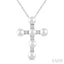 Cross Pearl & Diamond Fashion Pendant