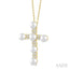 Cross Pearl & Diamond Fashion Pendant