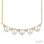 Pearl & Diamond Smile Necklace