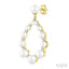 Pearl Drop Diamond Fashion Earrings