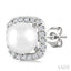 Pearl & Petite Halo Diamond Fashion Earrings