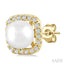 Pearl & Petite Halo Diamond Fashion Earrings