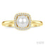 Pearl & Petite Halo Diamond Fashion Ring