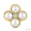 Clover Pearl & Diamond Fashion Earrings