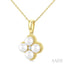 Clover Pearl & Diamond Fashion Pendant