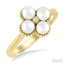 Clover Pearl & Diamond Fashion Ring