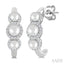 Pearl & Halo Diamond Half Hoop Earrings