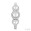 Pearl & Halo Diamond Half Hoop Earrings