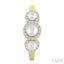 Pearl & Halo Diamond Half Hoop Earrings