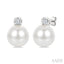 Pearl & Petite Diamond Fashion Earrings