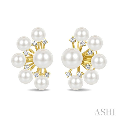 Pearl & Diamond Fashion Earrings