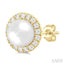 Pearl & Halo Diamond Earrings