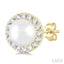 Pearl & Halo Diamond Earrings