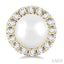 Pearl & Halo Diamond Earrings