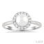 Pearl & Halo Diamond Ring