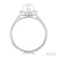 Pearl & Halo Diamond Ring