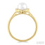 Pearl & Halo Diamond Ring