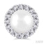 Pearl & Halo Diamond Earrings