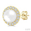 Pearl & Halo Diamond Earrings
