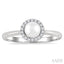 Pearl & Halo Diamond Ring