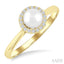 Pearl & Halo Diamond Ring