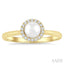 Pearl & Halo Diamond Ring