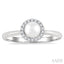 Pearl & Halo Diamond Ring