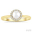 Pearl & Halo Diamond Ring