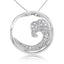 Diamond Circle Wave Pendant