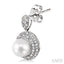 Pearl & Halo Diamond Earrings