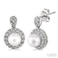 Pearl & Halo Diamond Earrings